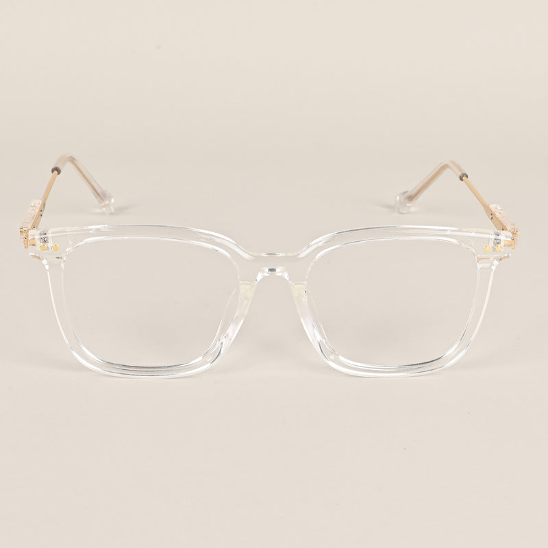 Voyage Clear Square Eyeglasses for Men & Women (TR83022MG3863-C4)