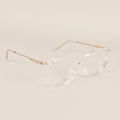 Voyage Clear Square Eyeglasses for Men & Women (TR83022MG3863-C4)