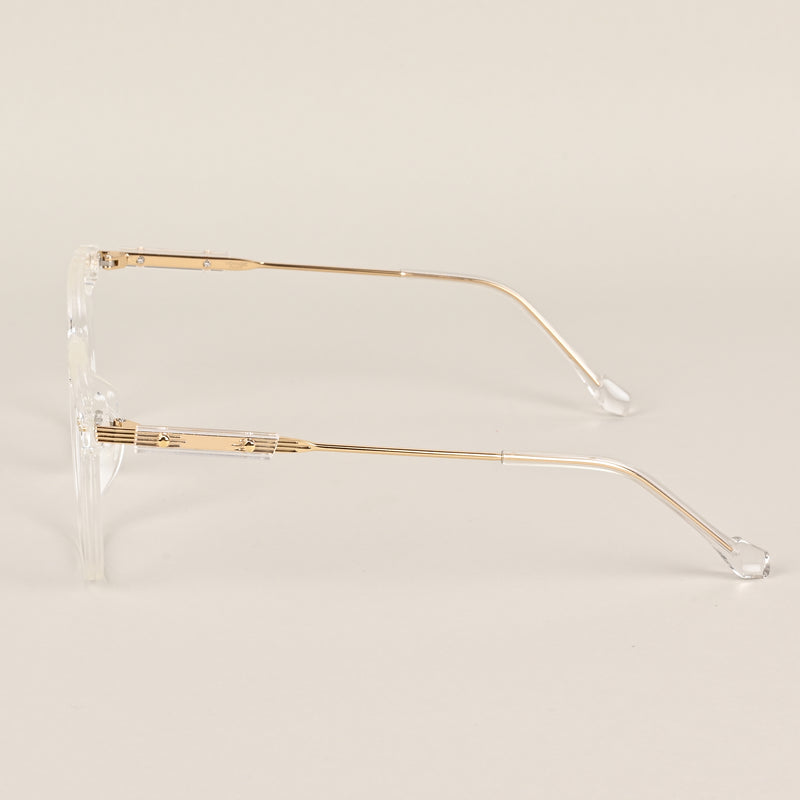Voyage Clear Square Eyeglasses for Men & Women (TR83022MG3863-C4)