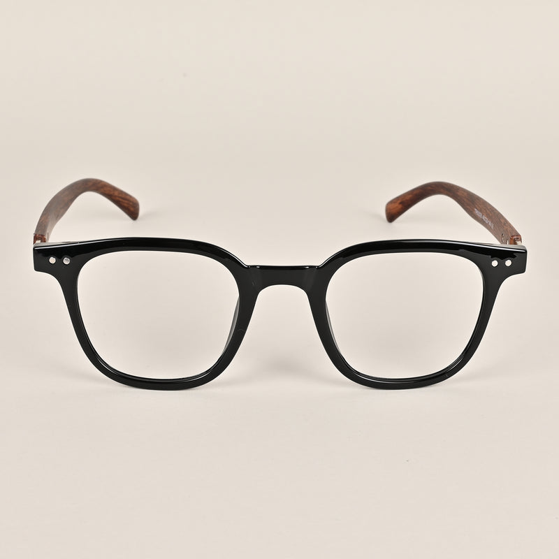 Voyage Black Square Eyeglasses for Men & Women (TR83026MG3854-C1)