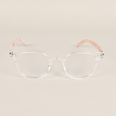 Voyage Clear Square Eyeglasses for Men & Women (TR83026MG3855-C2)
