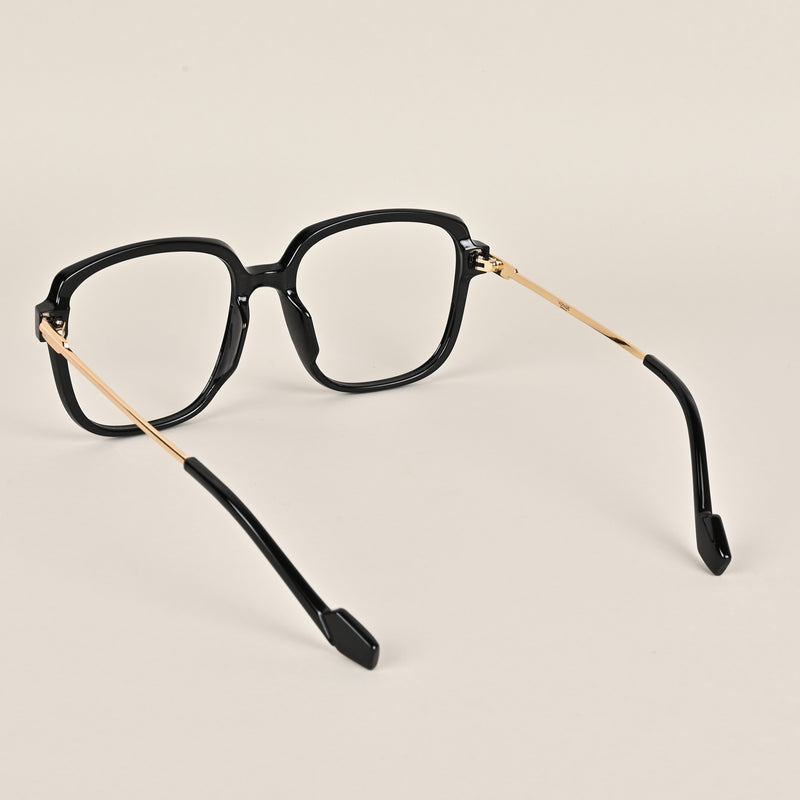 Voyage Glam Black Oversize Eyeglasses for Men & Women (TR83027MG3850-C1)