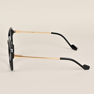 Voyage Glam Black Oversize Eyeglasses for Men & Women (TR83027MG3850-C1)