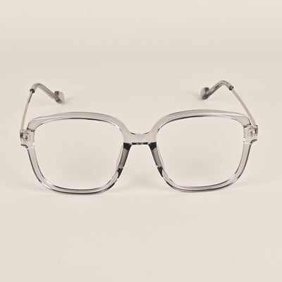 Voyage Glam Grey Oversize Eyeglasses for Men & Women (TR83027MG3852-C3)