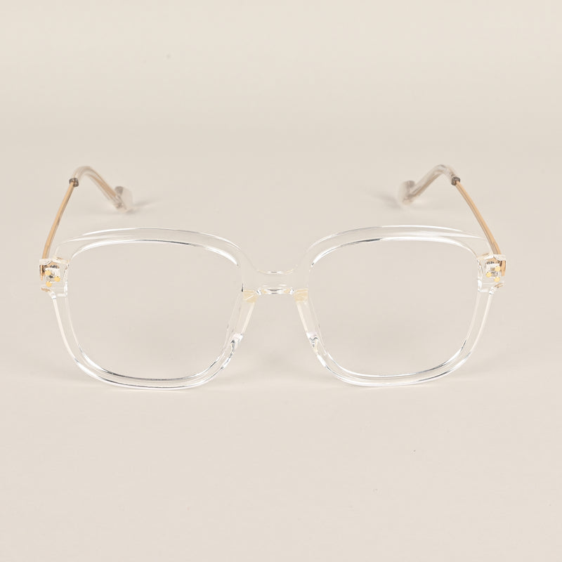 Voyage Glam Clear Oversize Eyeglasses for Men & Women (TR83027MG3853-C4)