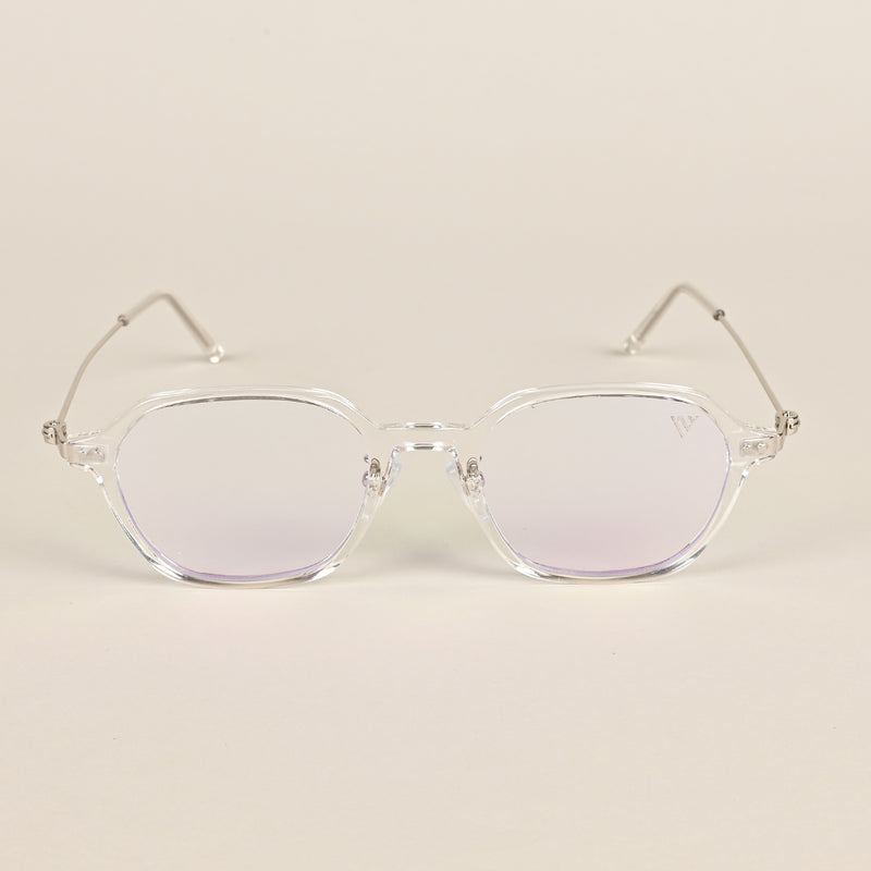 Voyage Clear Oval Eyeglasses for Men & Women (86573MG3890-C1)
