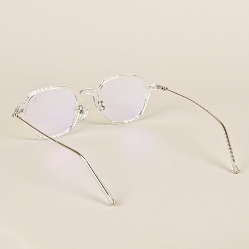 Voyage Clear Oval Eyeglasses for Men & Women (86573MG3890-C1)