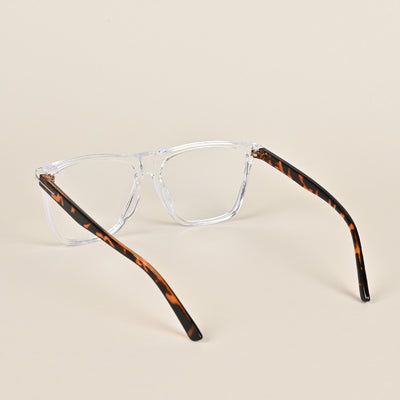 Voyage Clear Wayfarer Eyeglasses for Men & Women (602MG3902-C2)