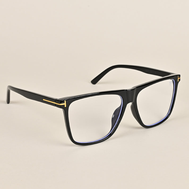 Voyage Black Wayfarer Eyeglasses for Men & Women (602MG3904-C1)