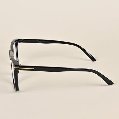 Voyage Black Wayfarer Eyeglasses for Men & Women (602MG3904-C1)