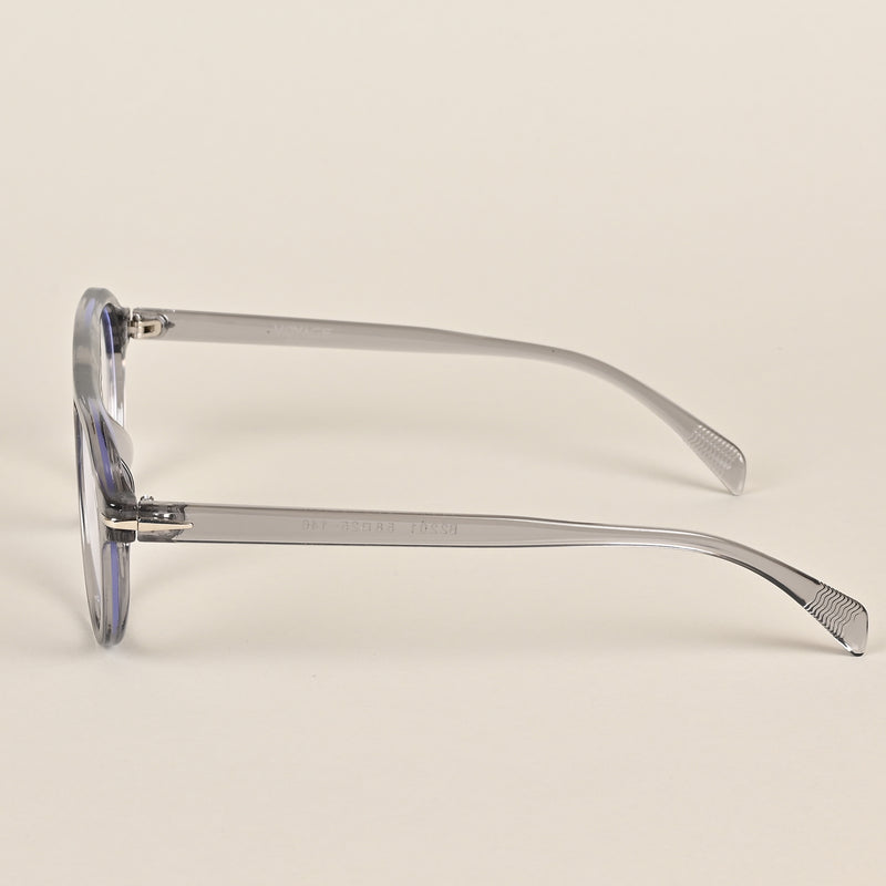 Voyage Grey Round Eyeglasses for Men & Women (2201MG3895-C2)