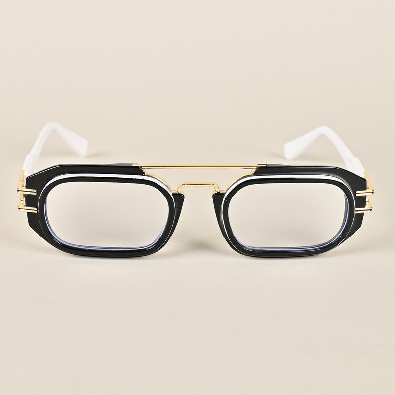 Voyage Goat Black & White Oval Eyeglasses for Men & Women (7255MG3926-C2)