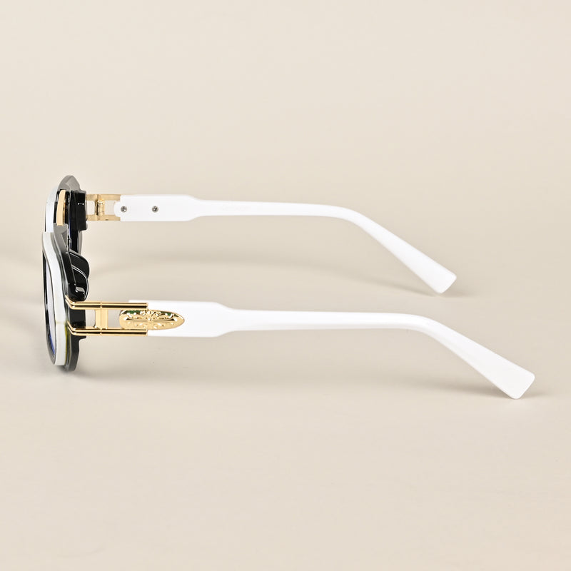 Voyage Goat Black & White Oval Eyeglasses for Men & Women (7255MG3926-C2)