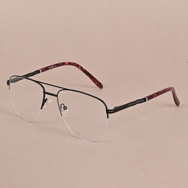 Voyage Black Half Rim Wayfarer Eyeglasses for Men & Women (VG22036GE911-C1)
