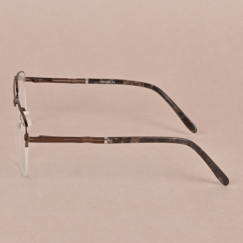 Voyage Brown Half Rim Wayfarer Eyeglasses for Men & Women (VG22036GE913-C2)