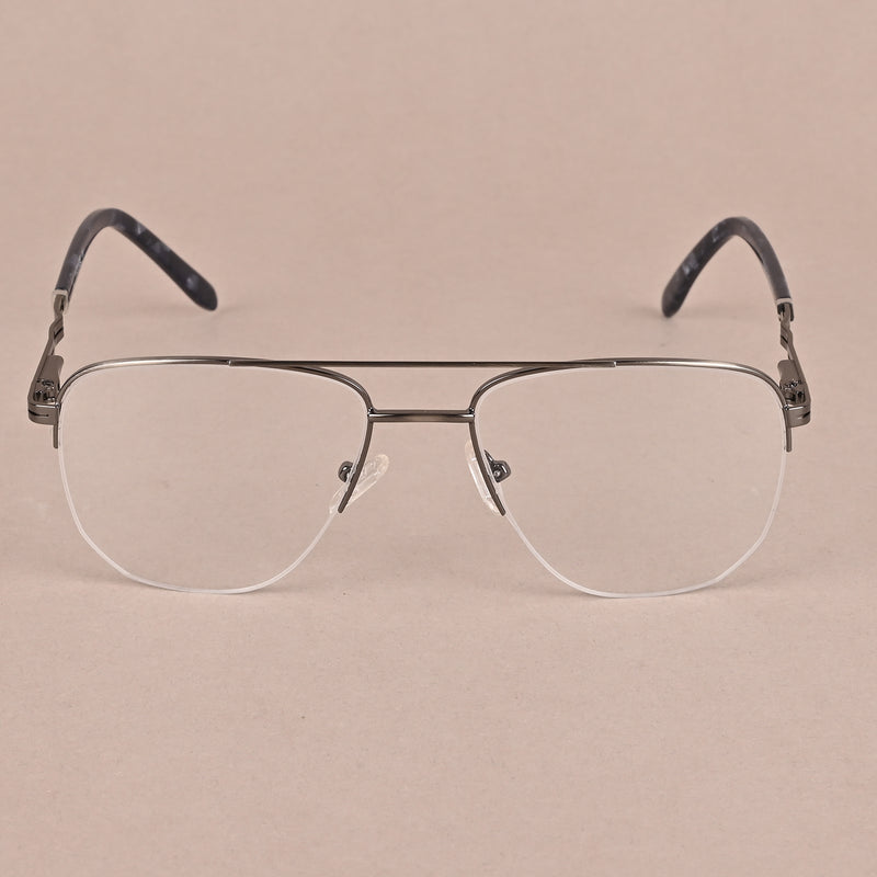 Voyage Grey Half Rim Wayfarer Eyeglasses for Men & Women (VG22036GE912-C6)
