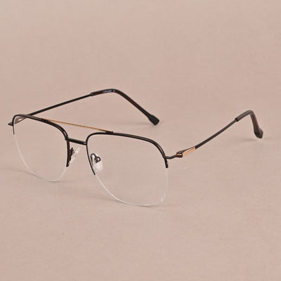 Voyage Brown Half Rim Wayfarer Eyeglasses for Men & Women (VG22039GE1003-C3)
