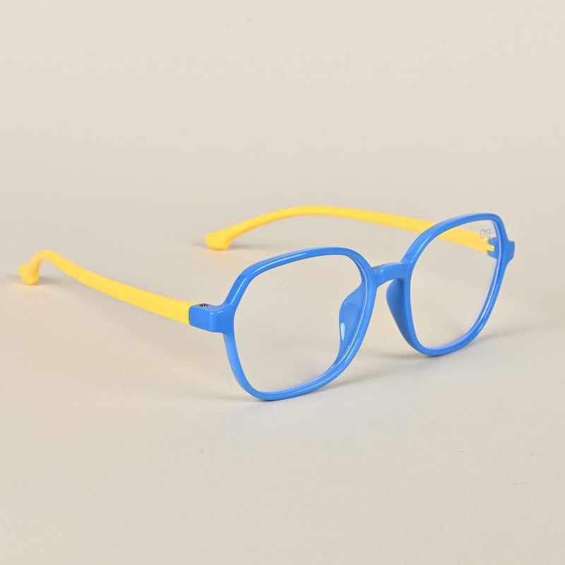 Goeye Blue Hexagon Eyeglasses for Kids (Girls & Boys - 8802GE1280-C5)