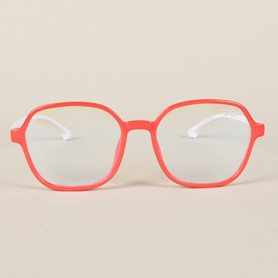 Goeye Red Hexagon Eyeglasses for Kids (Girls & Boys - 8802GE1279-C4)