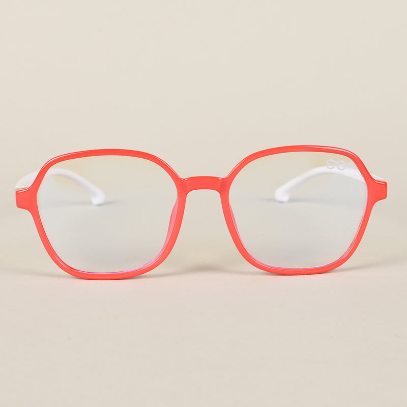 Goeye Red Hexagon Eyeglasses for Kids (Girls & Boys - 8802GE1279-C4)