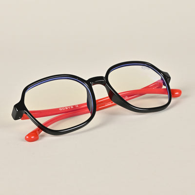 Goeye Black Hexagon Eyeglasses for Kids (Girls & Boys - 8802GE1278-C3)