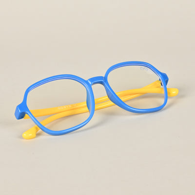 Goeye Blue Hexagon Eyeglasses for Kids (Girls & Boys - 8802GE1280-C5)