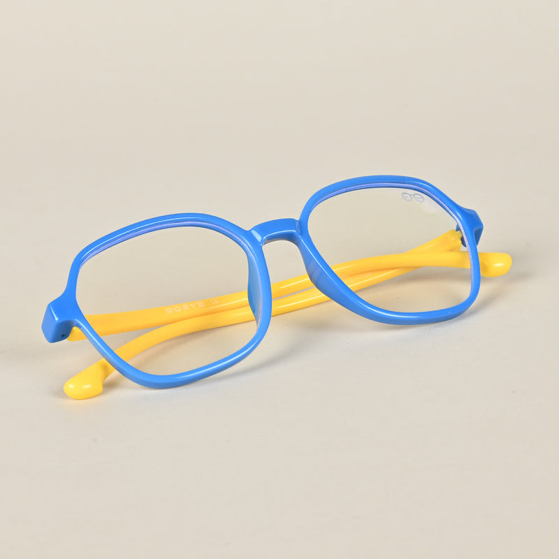 Goeye Blue Hexagon Eyeglasses for Kids (Girls & Boys - 8802GE1280-C5)